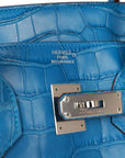 HMS Birkin 35 Mykonos Matte Alligator Palladium Hardware