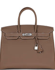 HMS Birkin 35 Etoupe Togo Palladium Hardware