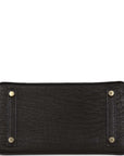 HMS Birkin 25 Black Ostrich Gold Hardware