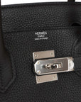 Top Quality HMS Birkin 30 Black Togo Palladium Hardware