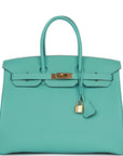 HMS Birkin 35 Bleu Atoll Togo Gold Hardware