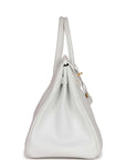 HMS Special Order (HSS) Birkin 35 White Clemence Gold Hardware