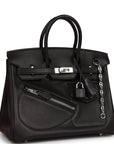HMS Limited Edition Birkin Rock 25 Black Volupto Palladium Hardware