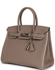 Top Quality HMS Special Order (HSS) Birkin 30 Gris Tourterelle and Craie Togo Palladium Hardware
