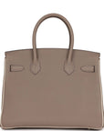 Top Quality HMS Special Order (HSS) Birkin 30 Gris Tourterelle and Craie Togo Palladium Hardware