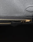 HMS Birkin 30 Black Ostrich Rose Gold Hardware