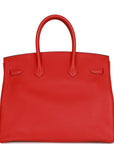 HMS Birkin 35 Rouge de Coeur Togo Gold Hardware