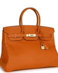 Top Quality HMS Birkin 35 Feu Epsom Gold Hardware