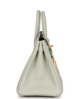 HMS Birkin 25 Gris Neve Togo Gold Hardware