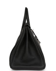 HMS Horseshoe Stamp (HSS) Birkin 40 Black Verso Clemence Brushed Palladium Hardware