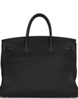 HMS Horseshoe Stamp (HSS) Birkin 40 Black Verso Clemence Brushed Palladium Hardware