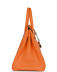 Top Quality HMS Birkin 35 Orange H Togo Palladium Hardware