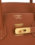 HMS Special Order (HSS) Birkin 35 Gold Togo Verso Brushed Gold Hardware