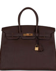 HMS Birkin 35 Rouge Sellier Clemence Gold Hardware