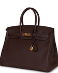 HMS Birkin 35 Rouge Sellier Clemence Gold Hardware