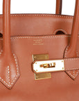 Top Quality HMS Birkin 30 Fauve Swift Gold Hardware
