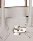 HMS Birkin Sellier 25 Gris Pale Epsom Palladium Hardware