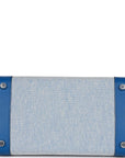 HMS Birkin 25 Bleu Bill Toile H and Bleu France Swift Swift Palladium Hardware