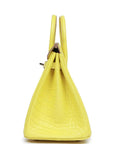 HMS Birkin 25 Lime Matte Alligator Palladium Hardware