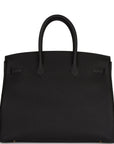 HMS Birkin 35 Black Togo Gold Hardware