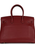 Top Quality HMS Birkin 35 Rouge H Togo Gold Hardware