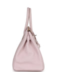 HMS Birkin 30 Mauve Pale Clemence Palladium Hardware