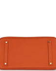 Top Quality HMS Birkin 35 Orange H Clemence Gold Hardware