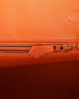 Top Quality HMS Birkin 35 Orange H Clemence Gold Hardware