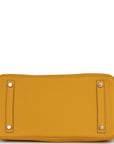 HMS Birkin 30 Jaune Ambre Shiny Niloticus Crocodile and Togo Touch Palladium Hardware