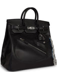 HMS Birkin 40 HAC "Rock" Black Evercolor Palladium Hardware