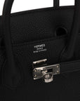HMS Birkin 25 Black Togo Palladium Hardware