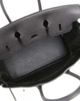 HMS Birkin 25 Black Togo Gold Hardware