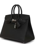 HMS Birkin Sellier 25 Black Epsom Palladium Hardware