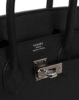 HMS Birkin Sellier 25 Black Epsom Palladium Hardware