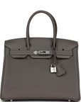 HMS 3 En 1 Birkin 30 Gris Meyer Togo and Swift Palladium Hardware
