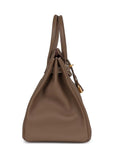 HMS Birkin 35 Etoupe Togo Gold Hardware