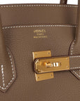 HMS Birkin 35 Etoupe Togo Gold Hardware