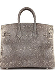 HMS Birkin 25 Ombre Shiny Salvator Lizard Palladium Hardware