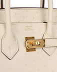 HMS Birkin 25 Nata Ostrich Gold Hardware