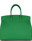 HMS Birkin 35 Bambou Togo Gold Hardware
