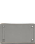 HMS Special Order (HSS) Birkin 30 Gris Mouette and Craie Epsom Brushed Palladium Hardware