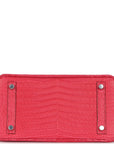 HMS Birkin 25 Rose Extreme Matte Porosus Crocodile Palladium Hardware