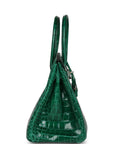 HMS Birkin 30 Emerald Shiny Niloticus Crocodile Palladium Hardware