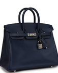 HMS Birkin 25 Bleu Navy Swift Palladium Hardware