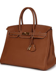 Top Quality HMS Birkin 35 Gold Togo Gold Hardware