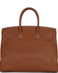 Top Quality HMS Birkin 35 Gold Togo Gold Hardware