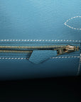 HMS Birkin 30 Blue Jean Togo Gold Hardware