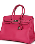 Top Quality HMS Birkin 35 Rose Tyrien Candy Epsom Palladium Hardware
