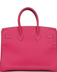 Top Quality HMS Birkin 35 Rose Tyrien Candy Epsom Palladium Hardware