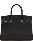 HMS Birkin 30 Black Niloticus Crocodile and Togo Touch Rose Gold Hardware
